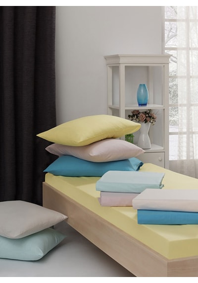 Menderes Home Lanotte Ranforce Çift Kişilik Fitted+yastık Düzboya Sarı Diğer