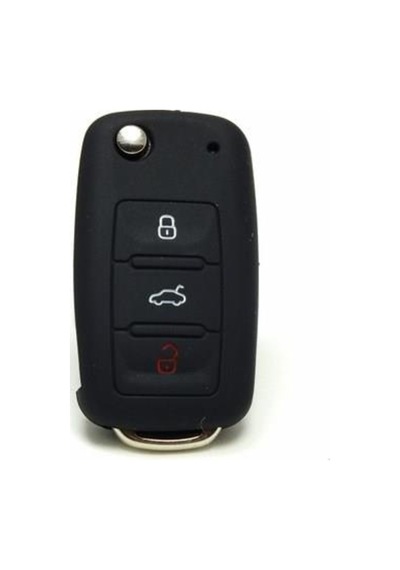 Seat Uyumlu Leon Ibiza Altea Silikon Anahtar Kılıfı Siyah