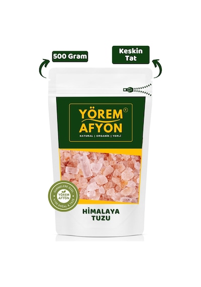 Yörem Afyon Rafine Edilmemiş Işlenmemiş Mineral Deposu Granül Himalaya Tuzu 500gr.