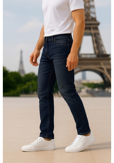 Cedy Denim Slim Fit Jean Joe Normal Bel Dar Kesim Esnek Kot Pantolon C300 Lacivert