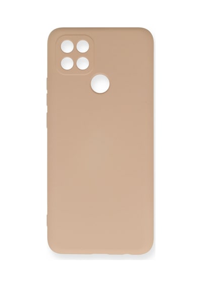 Oppo A15 Uyumlu Kılıf Nano İçi Kadife Silikon - Pudra