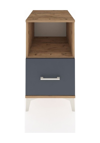 Kronos Komodin Tek Raflı Tek Çekmeceli 44x59x80 Çam-antrasit Çam