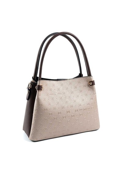 Silver Polo Sp1254 Kadın El Çantası Logolu Nut-kahve