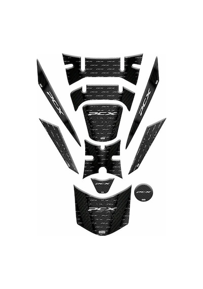 Honda Pcx 2018 - 2020 Uyumlu Tank Pad Set 004 Çok Renkli
