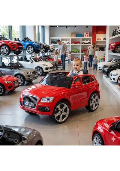 437 Q-suv Akülü Araba Jeep 12v Uzaktan Kumandalı Audi Babyhope Kırmızı