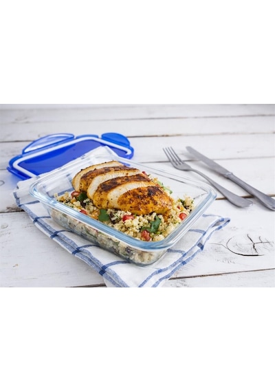 Pyrex Dikdörtgen Kapaklı Saklama Kabı 3.3 Lt