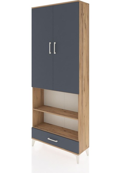 Arges Dolap 4 Raflı Tek Çekmeceli Tek Askılı 88x30x221 Çam-an... Çam
