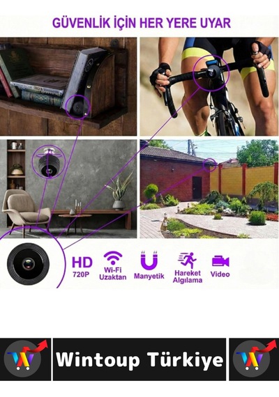 Premium Mobil Uygulamalı Gece Görüşü Bebek Çocuk Odası Ev Ofis Şık Hd Wi-fi Mini Güvenlik Kamerası