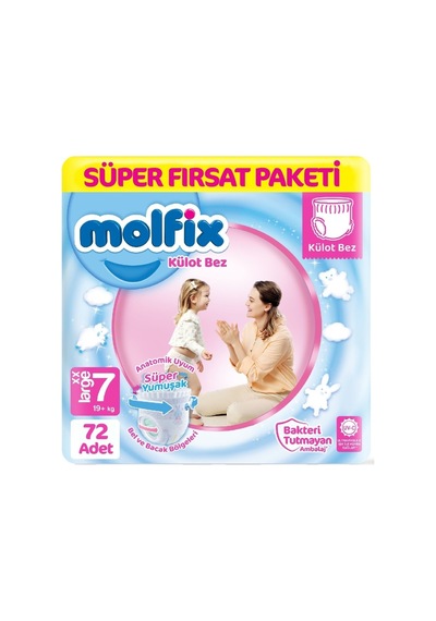 Külot Bebek Bezi 7 Beden Süper Fırsat Paketi 36x2 72 Adet