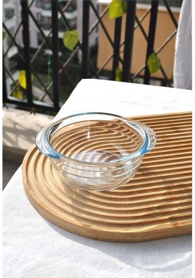1 Adet Cam Fırın Kasesi Borline Meze Tabağı Yuvarlak Kase 11x5 Cm Diğer
