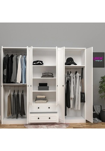 6 Kapılı Özel Yapım Gardrop Mdf Sis Gri 6 Kapılı Özel Yapım Gardrop Mdf Sis Gri