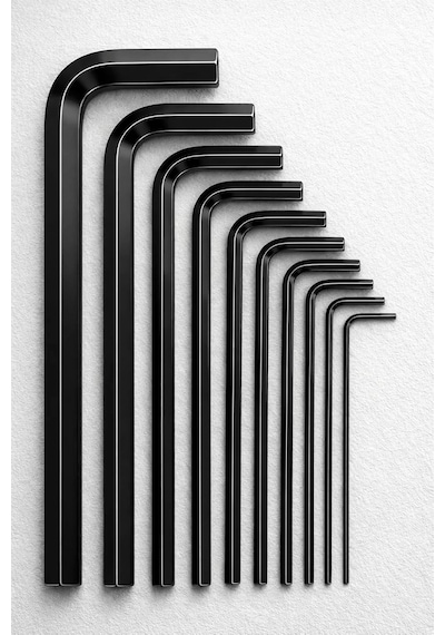 10 Parça L Alyan Anahtar Takımı, Hex, Metrik 1.5 10 Mm Boyutlu, Dayanıklı, Taşıma Aparatlı, Pro