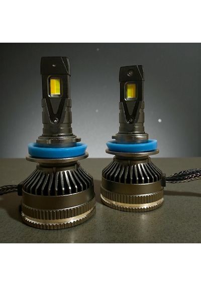 H11 Led Zenon App Kontrolü Bluetooth İle Telefondan 2700k-6500k Renk Değiştiren Araba Farı 2wat-80wat App Uygulama Üzerinden İstenilen Ayar Yapılır Şimşek Etkili 12v