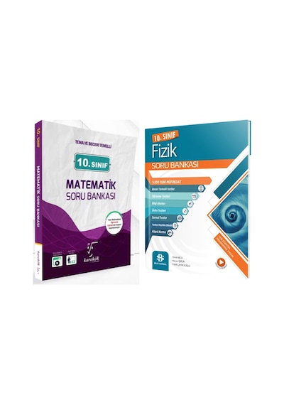 Karekök 10. Sınıf Matematik Ve Bilgi Sarmal Fizik Soru Bankası Seti 2 Kitap