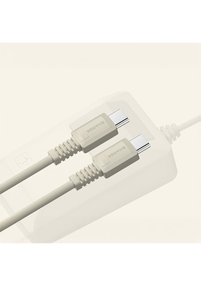 Sharge Retro Usb-c To Usb-c 100w Hızlı Şarj Kablosu - Gri