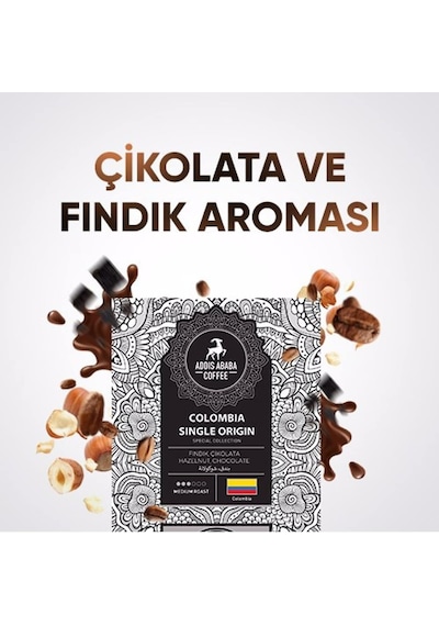 Addis Ababa Coffee Kolombiya Single Origin Kahve 1 KG Filtre Kahve