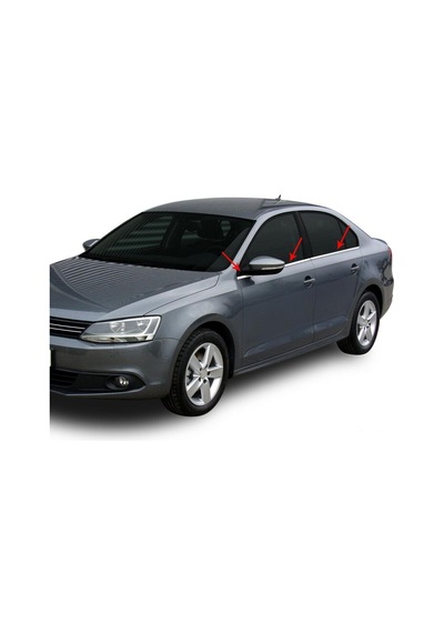 Volkswagen Jetta Krom Cam Çıtası 2011 Sonrası 6 Parça