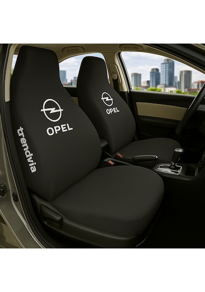 Opel Uyumlu Ön Arka Penye Oto Koltuk Kılıfı Takımı - Servis Tipi Koruyucu Kılıf Siyah