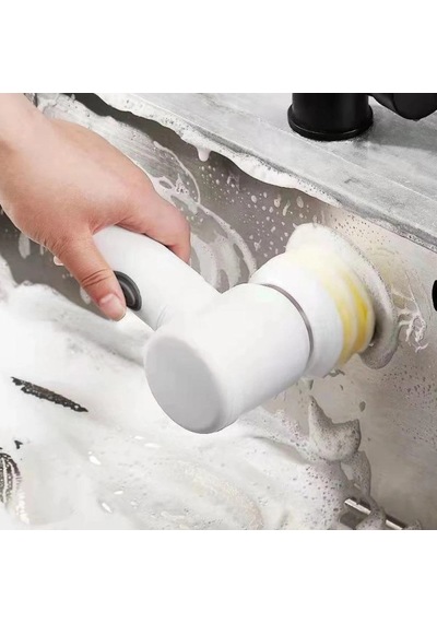 Kablosuz 5 Başlıklı Temizleme Fırçası İle Derin Temizlik Çok Renkli