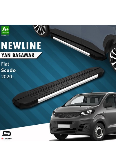 S-dizayn Fiat Scudo 3 Kısa Şase Newline Krom Yan Basamak 213 Cm 2020 Üzeri A+ Kalite