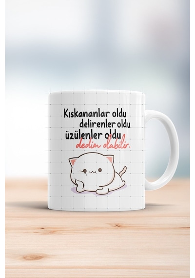 Üzülenler Oldu Dedim Olabilir Kupa Bardak Beyaz