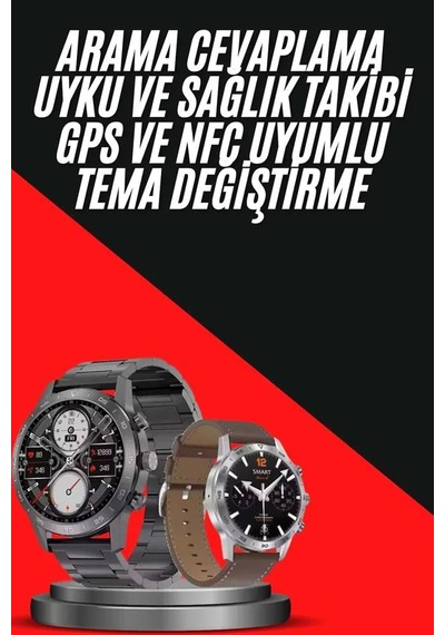Erkeklere Özel Akıllı Saat Çelik Kordon Bluetooth Bağlantılı İos Ve Android Uyumlu