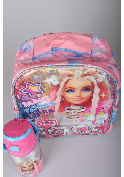 X Dekomus Lisanslı Barbie Extra Glam Collection Tek Bölmeli Küçük Boy 35 Cm Anaokul Çantası Ve 500 Ml Matara Seti Altın