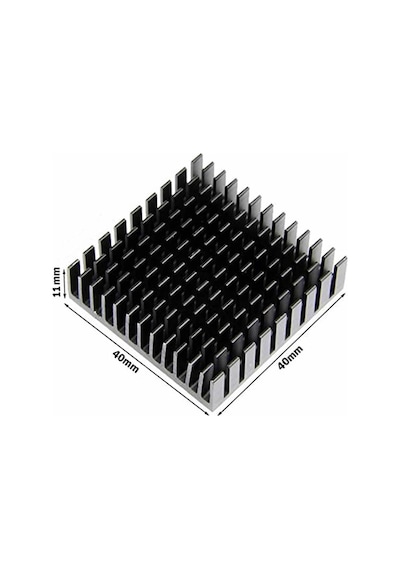 Aluminyum Soğutucu 4x4cm Altın Renk 40x40mm 143 Kanat Pasif Radyatör Peltier