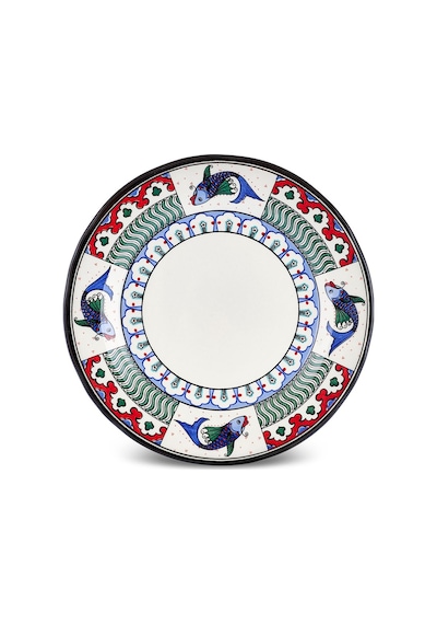 Karaca x Ömür Akkor İznik Balık Pasta Tabağı 21 cm