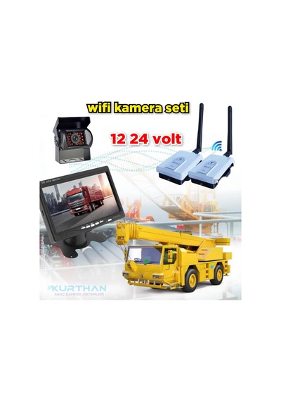 Bus Kamera+7 İnç Monitör+wifi Set 12-24 V Kayıt Yapmaz