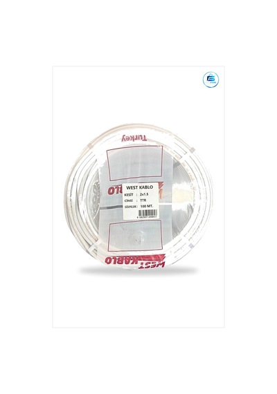 Elektrik Tesisat Kablosu 2x1,5 Mm Ttr 100 Metre Beyaz Ev Ofis Mon