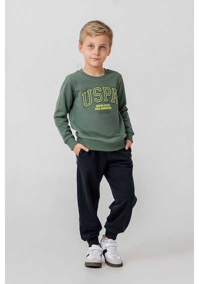 U.S. Polo Assn. Erkek Çocuk Baskılı Yeşil Uzun Kol Eşofman Takımı Us2620-c-v1 Us2620-c-v1