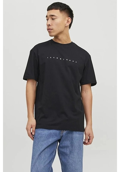Jack & Jones Jack&jones 12234746 0 Yaka Erkek Tshirt - Siyah SIYAH