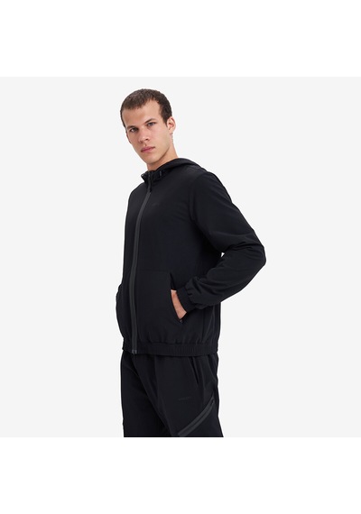 Lescon Siyah Erkek Fermuarlı Kapüşonlu Sweatshirt 26n-1102