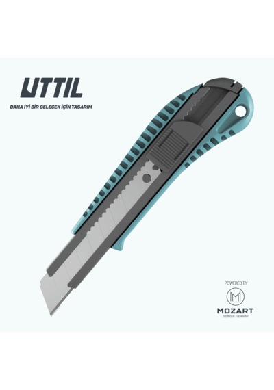 UTTIL Nmuk03 18 Mm Plastik Gövde, Çelik Kızak Maket Bıçağı
