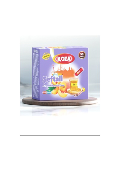 Koza Tek İçimlik Şeftali Aromalı Toz İçecek 50'li 0.75 LT - 2.5 LT - 12 KG