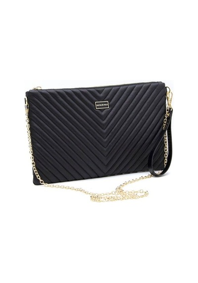 Silver Polo Sp1034 Kadın Portföy & Clutch Kapitone V Siyah-siyah