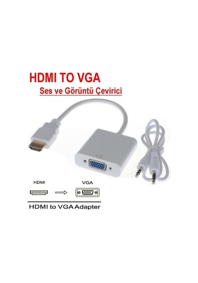 Hdmi To Vga Ses Aktarim Dahil - Hdmi To Vga Çevirici Dönüştürücü
