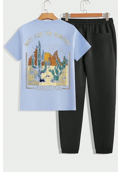 Uyguntarz Unisex Arizona 2'li Eşofman Takımı Bebe Mavi
