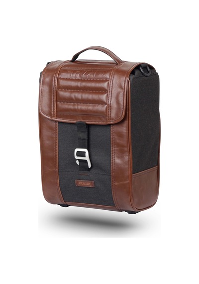 Shad Cafe Racer Saddle Bag Retro Yan Çanta Kahverengi Aprilia Scarabeo 50 Uyumlu