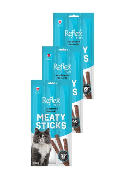 Meaty Sticks Somonlu Kedi Ödül Çubuğu 3x5gr Üçlü Paket