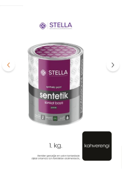 Stella Son Kat Yağlı Boya Sentetik 1 Kg Kahverengi 0.75 L
