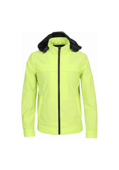 Kip Sarı Regular Fit Kapüşonlu Casual Dokuma Mont Sarı