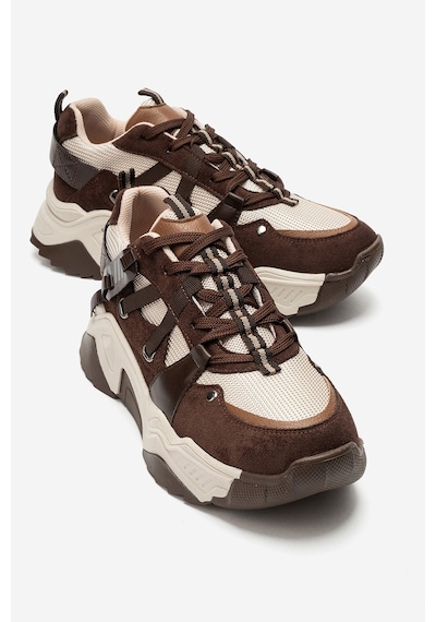 Luvi Shoes Leona Kahverengi Süet Kadın Spor Sneakers