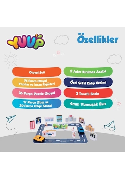 Aden Oyuncak My City Otoyol Puzzle Seti Adn-3413