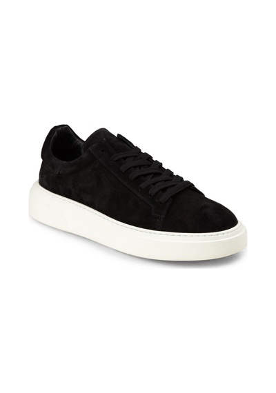 Deery Erkek Hakiki Süet Siyah Sneaker Ayakkabı - 04651msyhe02