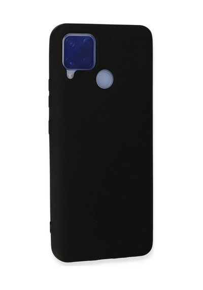 Uryport Realme C15 Kılıf Nano İçi Kadife Silikon - Siyah