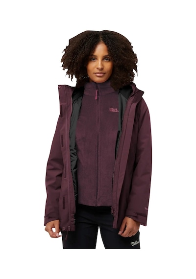 Jack Wolfskın Jack Wolfskin Rotwand 3in1 Kadın Mor Outdoor Ceketi I0116 Mürdüm