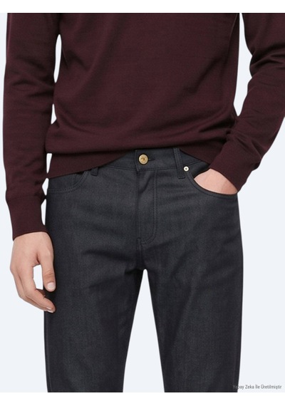 Kip Lacivert Düz Dokuma Slim Fit Spor Pamuk Karışımlı Pantolon