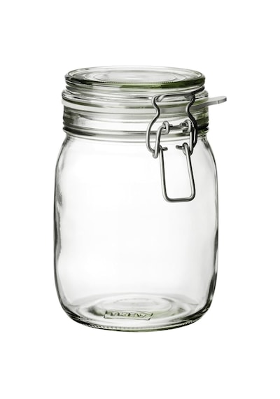 Kavanoz Hava Geçirmez Kilitli Kapağa Sahiptir Contalı Aroma Koruyucu A Kalite 1 Lt 17x12 Cm Çok Renkli